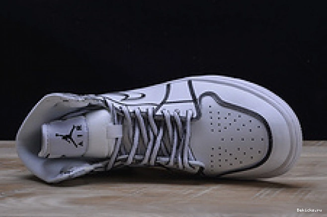 Cheap BK jordan hand-painted 3d pencil” nike mens retro air “comic 1 aa4724-110 white 1203